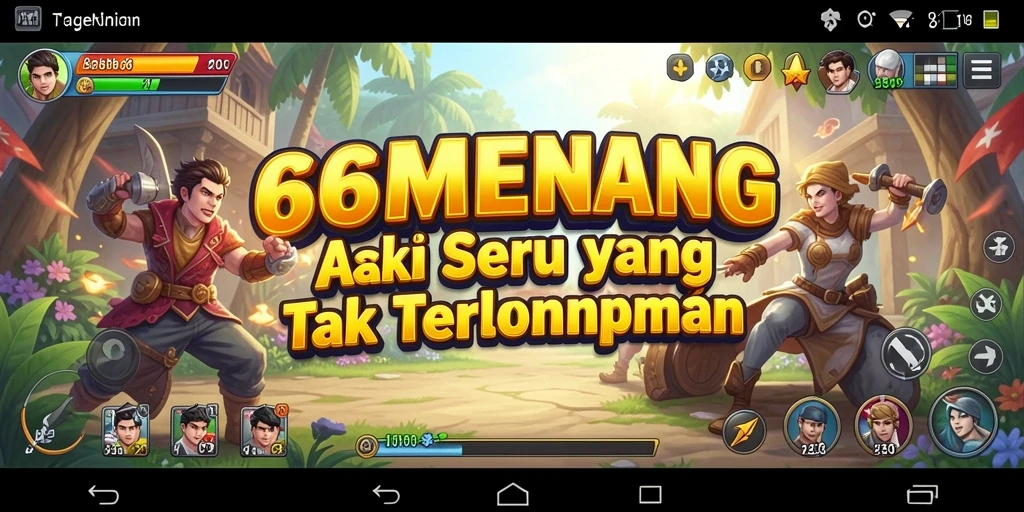 Tampilan gameplay aksi yang menegangkan dari 66MENANG.