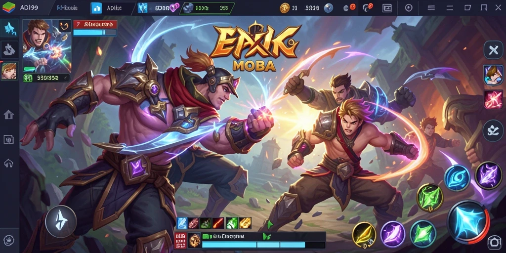 Tampilan gameplay seru di arena ADI99 MOBA.