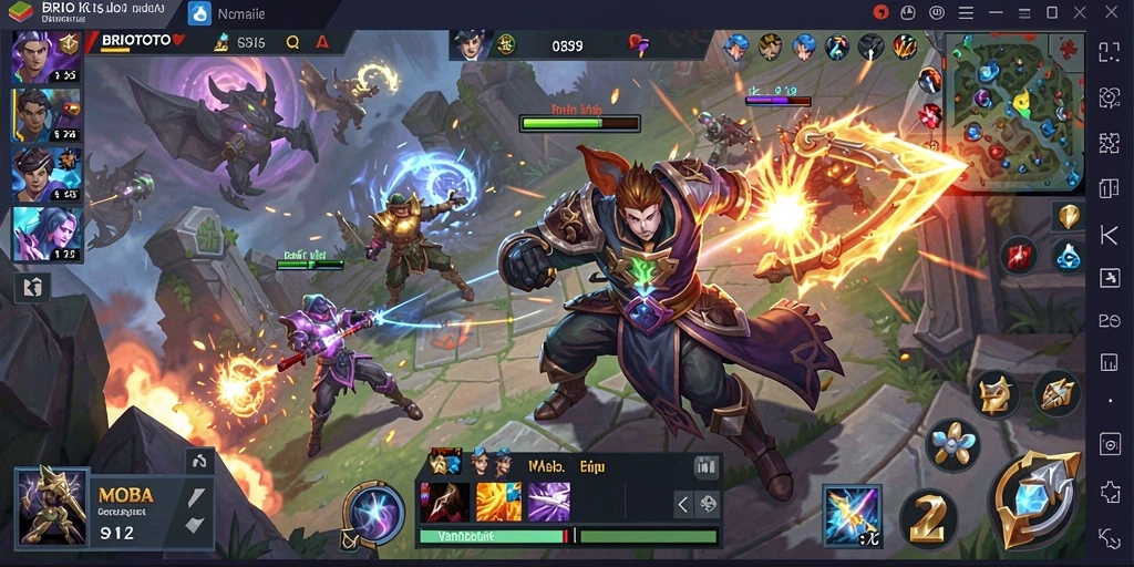 Tampilan gameplay seru dan strategi dalam BRIOTOTO.