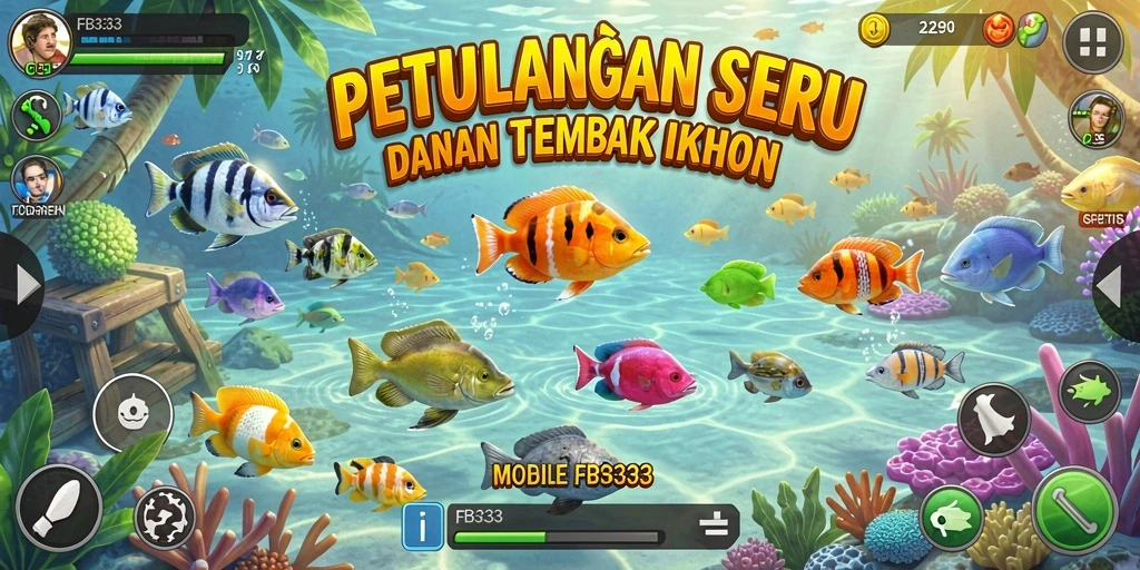 Tangkapan layar FB333 menampilkan aksi menangkap ikan yang seru dan grafis yang memukau.