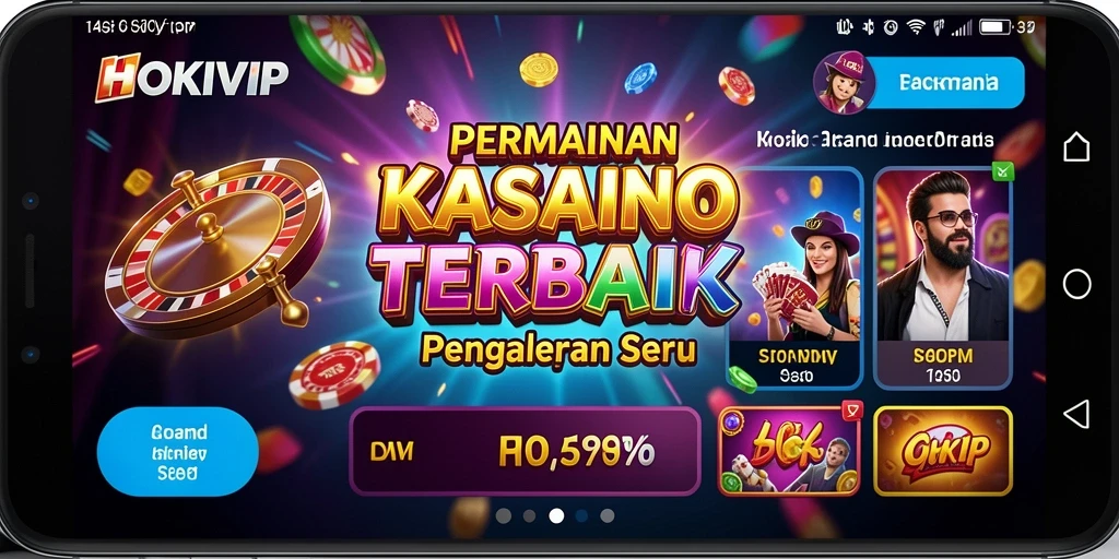 Tampilan gameplay seru di HOKIVIP dengan berbagai permainan Kasino.