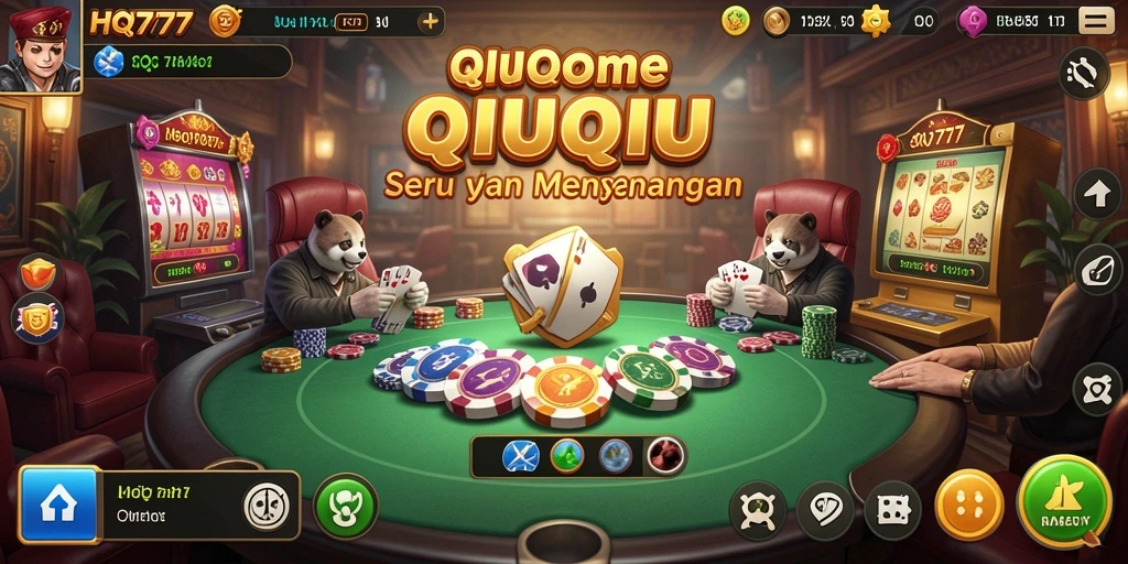 Tampilan gameplay QiuQiu yang seru dan menyenangkan.