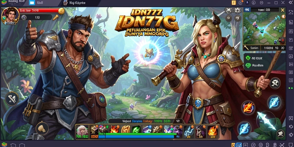 Screenshot gameplay IDN777 menampilkan aksi seru dalam dunia MMORPG.