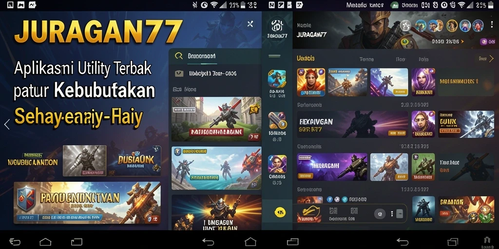 Tampilan intuitif aplikasi JURAGAN77 yang mempermudah pengaturan tugas.
