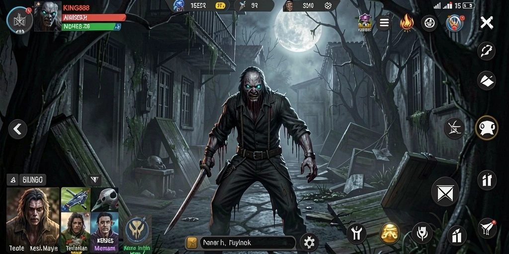 Tangkapan layar utama KING88 menunjukkan suasana menegangkan di gameplay horor.