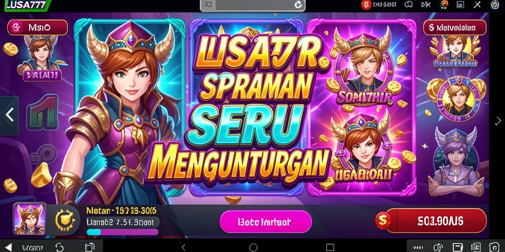 Screenshot utama LUSA777 menampilkan gameplay Slot yang seru dan grafis menawan.