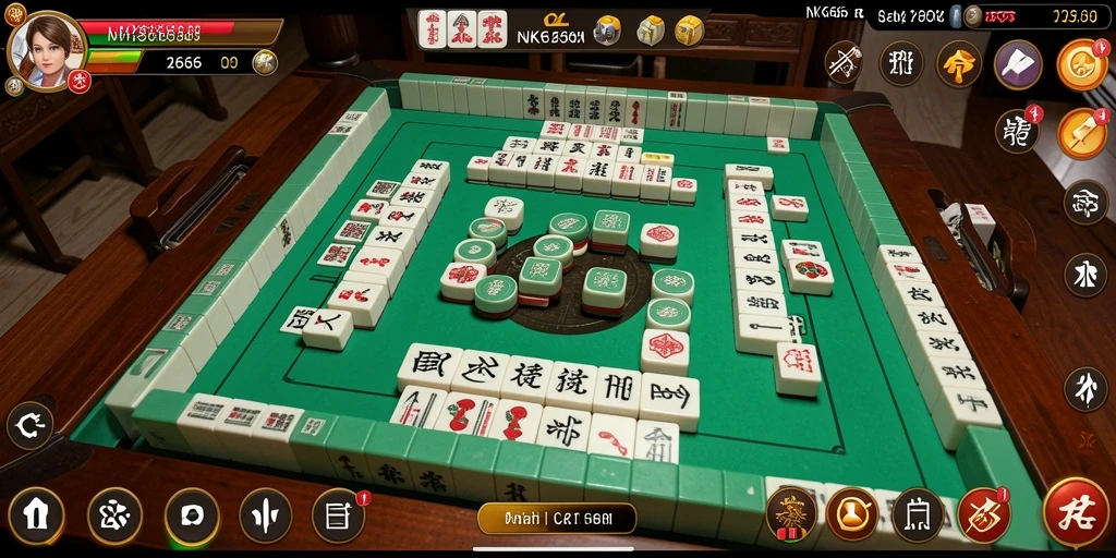 Tampilan gameplay menawan dari NK666 dengan papan Mahjong.