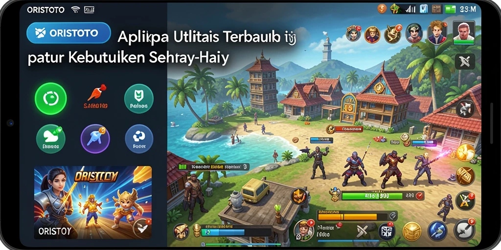 Screenshot utama ORISTOTO menampilkan antarmuka intuitif dan fitur utilitas yang bermanfaat.
