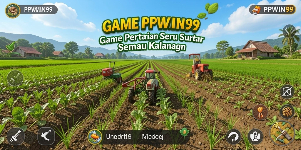 Tampilan gameplay menarik dari PPWIN99 dengan pertanian aktif.